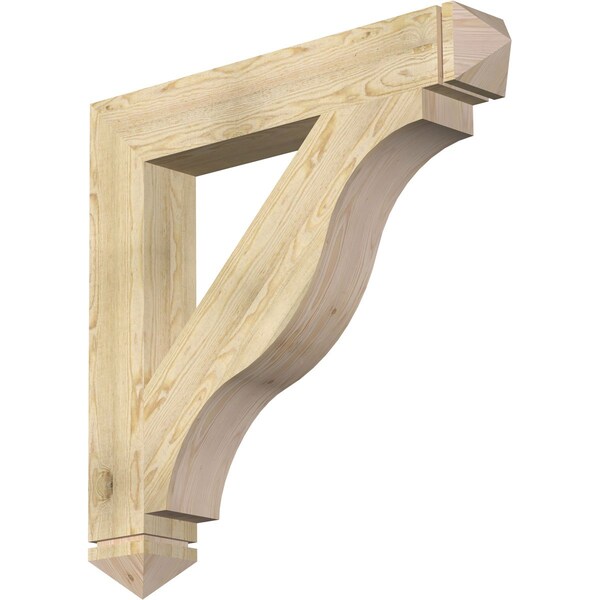 Ekena Millwork Funston Arts & Crafts Rough Sawn Bracket, Douglas Fir, 6"W x 40"D x 40"H BKT06X40X40FST03RDF - main